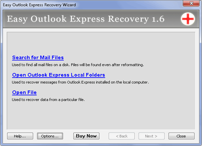 Microsoft outlook express recovery 1.0